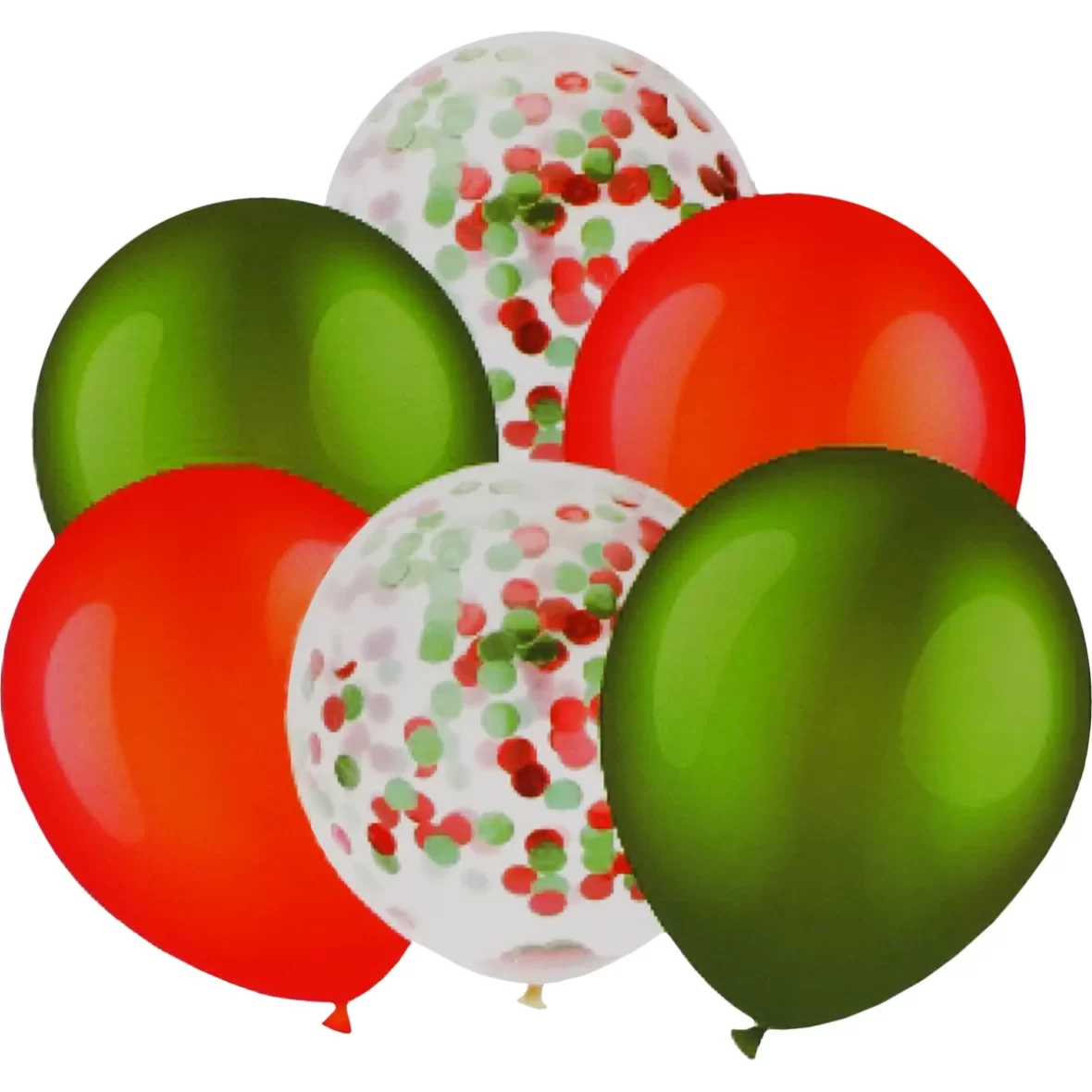 Set 6 baloane latex rosu-verde