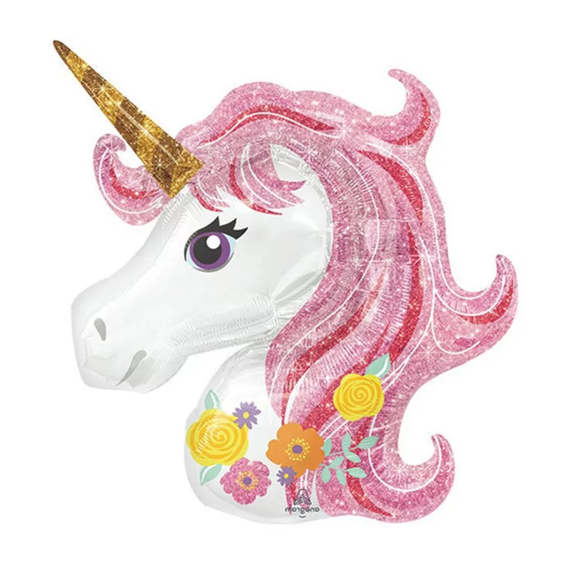 Balon folie minifigurina Unicorn roz 40×28 cm