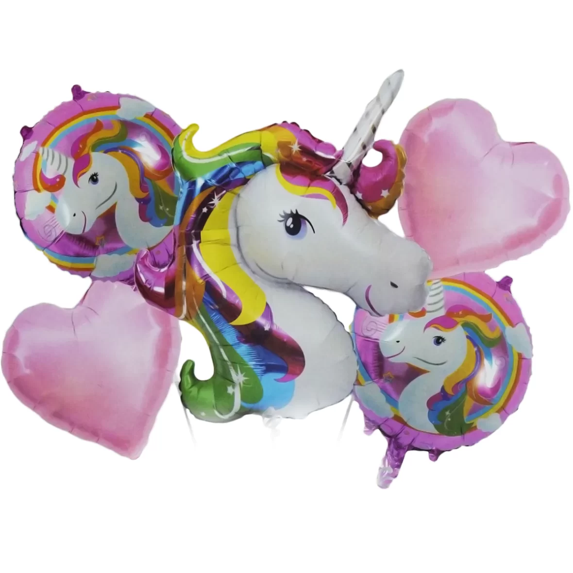 Set aranjament 5 baloane folie Unicorn, model 2