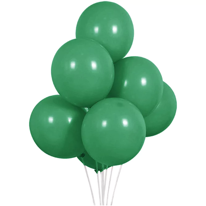Baloane latex de 12 cm, Verde inchis, 6 bucati