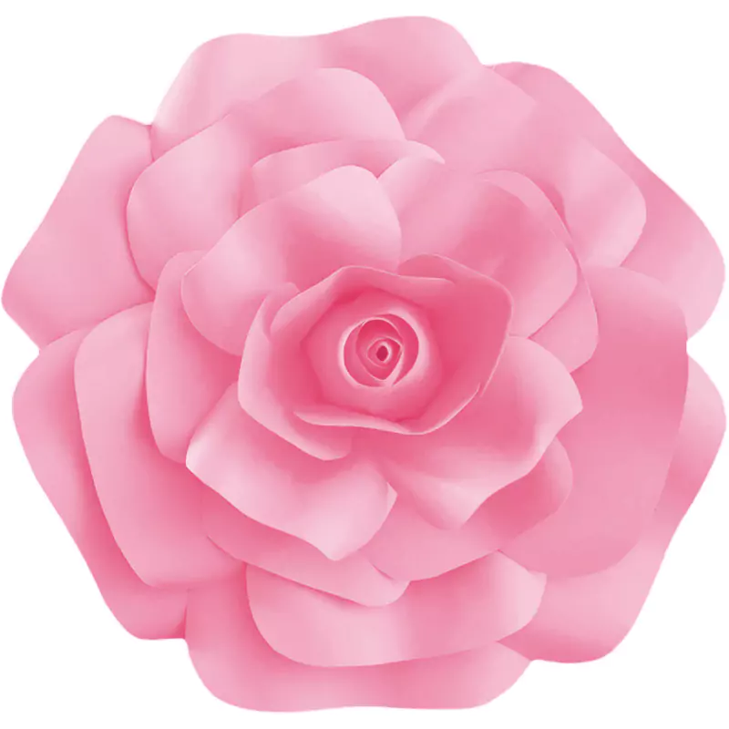 Floare artificiala decorativa, model Trandafir Roz, 30 cm