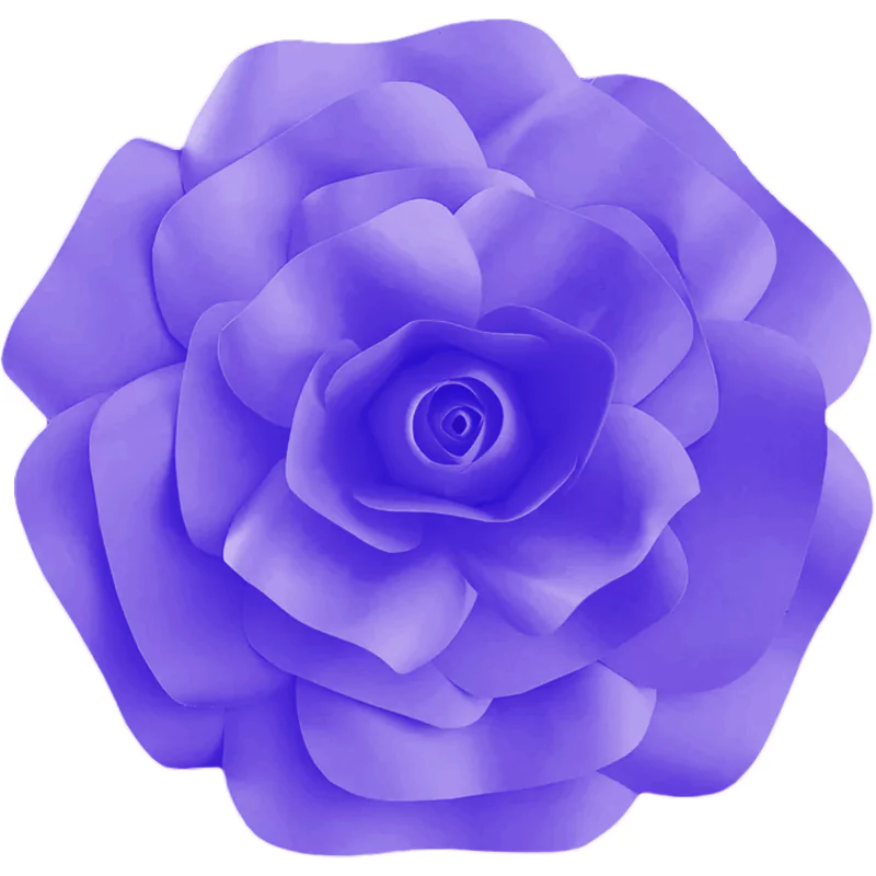 Floare artificiala decorativa, model Trandafir Mov, 30 cm