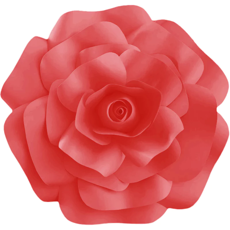 Floare artificiala decorativa, model Trandafir Rosu, 30 cm