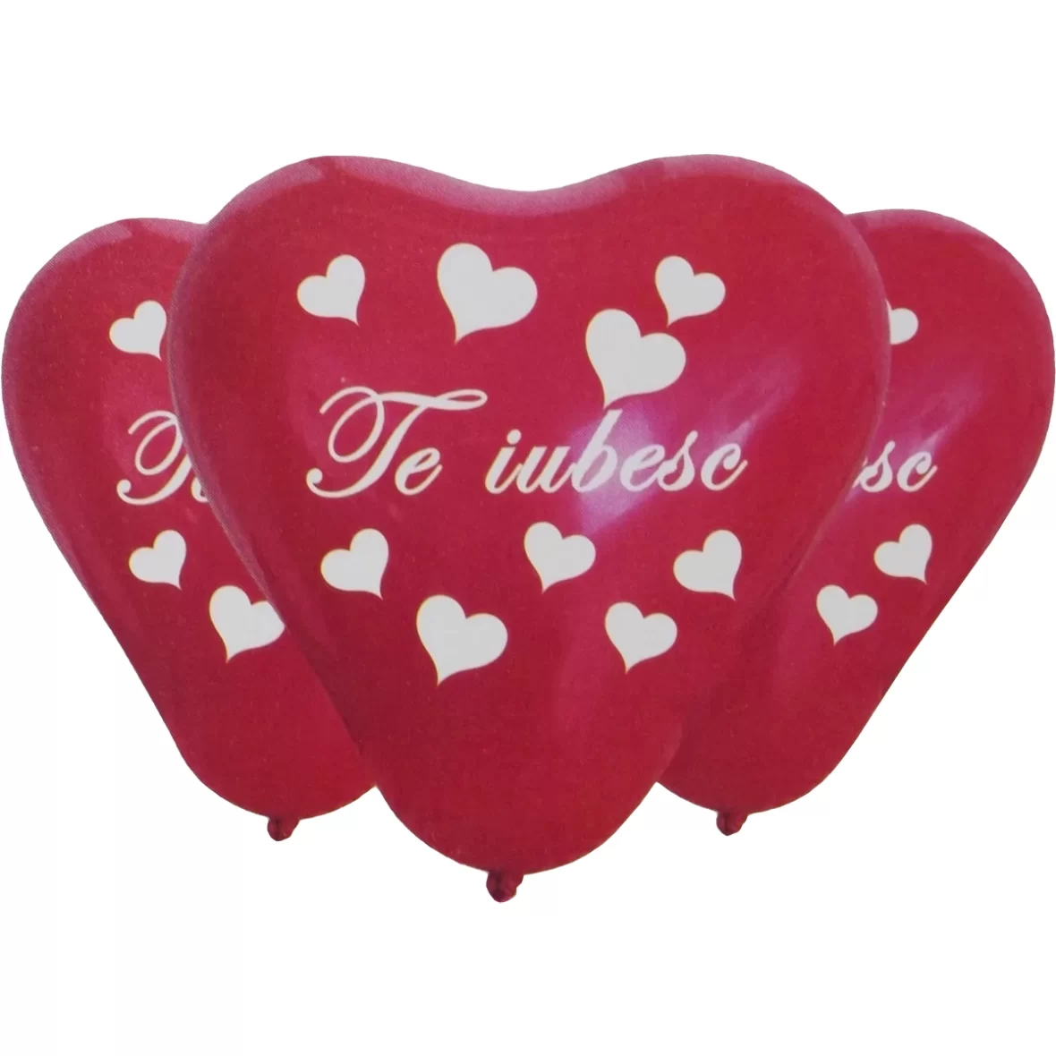 Balon latex in forma de inima cu mesaj Te Iubesc, 92 cm