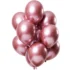 Set 10 baloane latex cromate, Rose Red, 25 cm, cod culoare #125