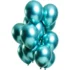 Set 10 baloane latex cromate, Turcoaz Inchis, 25 cm, cod culoare #124