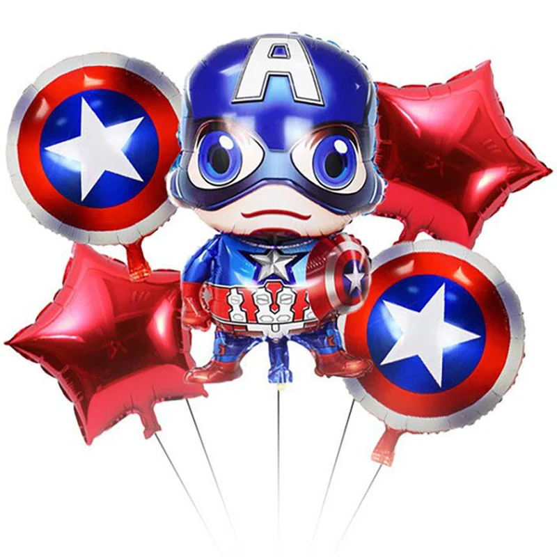 Set aranjament 5 baloane folie Captain America