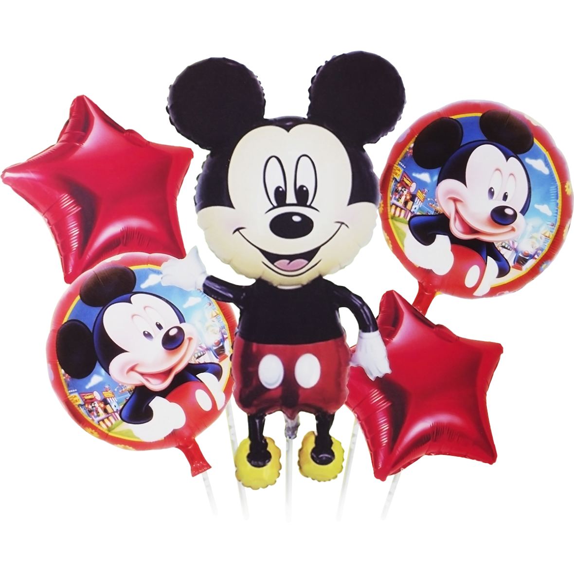 Set 5 baloane cu figurina Mickey