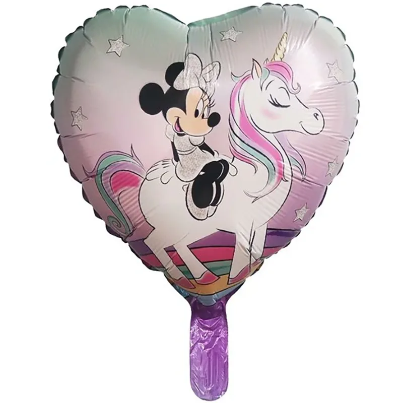 Baloane folie inimioara Minnie cu Unicorn, 45 cm