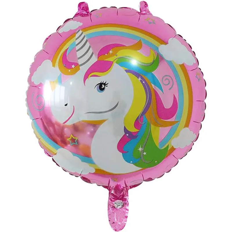 Balon folie Unicorn, rotund, 45 cm