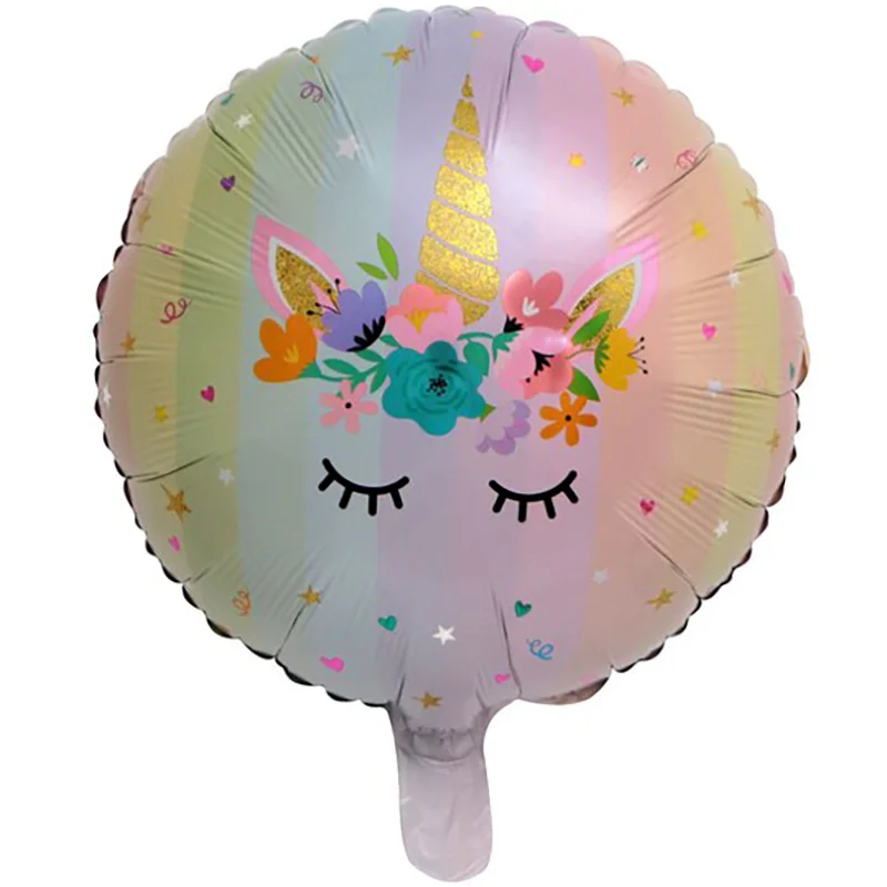 Balon folie fata Unicorn, rotund, 45 cm