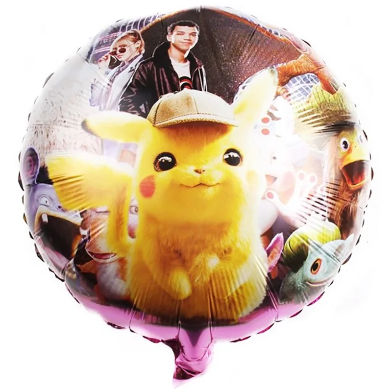 Balon folie Pikachu, rotund, 45 cm