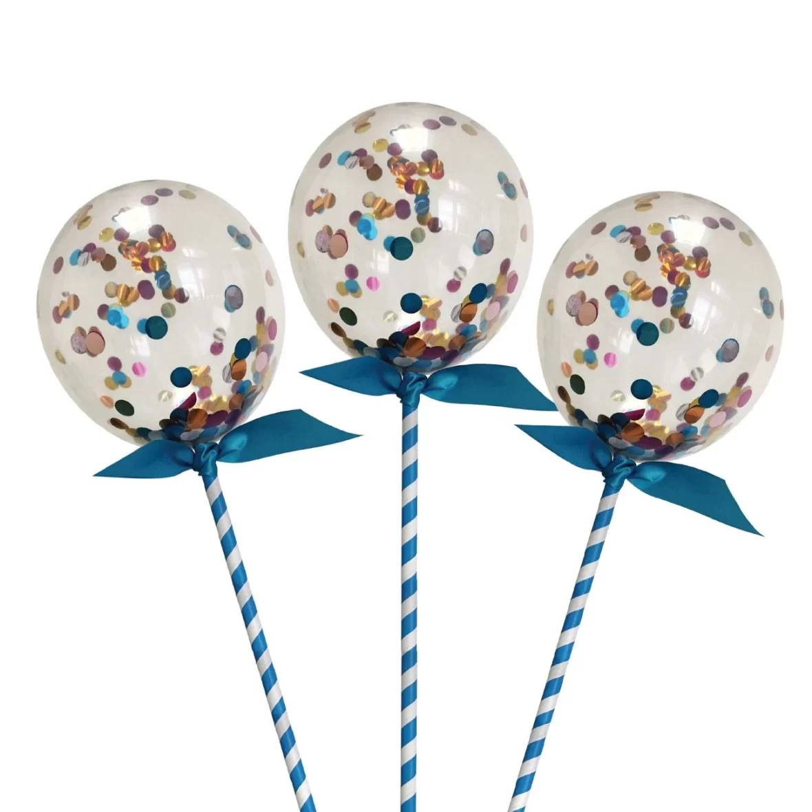 Set topper tort – 3 baloane confetti