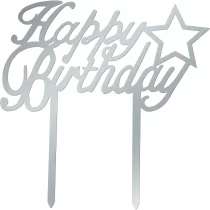 1638-topper-happy-birthday-steluta-argintiu-15-cm