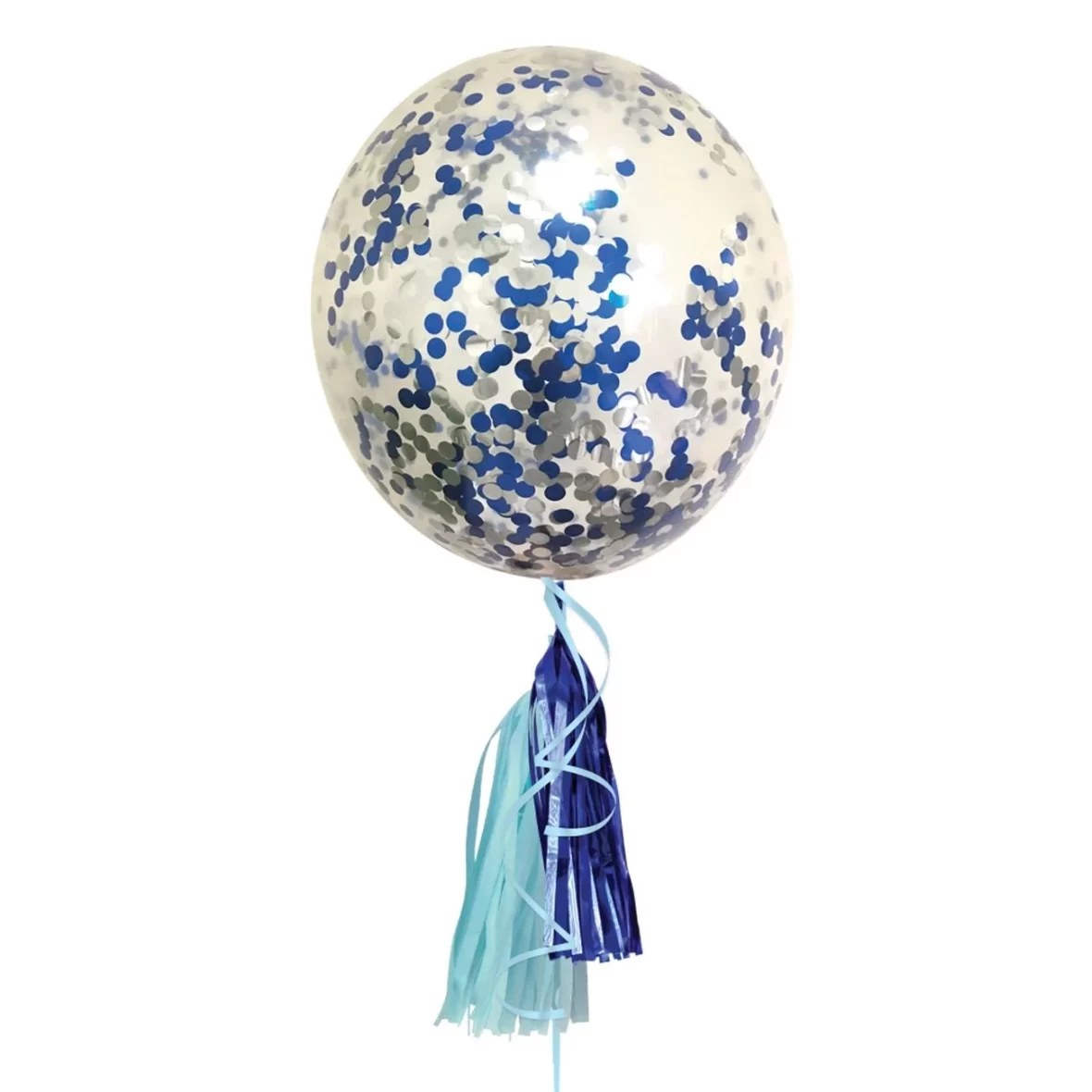 Balon cu confetti si ciucuri, 46 cm