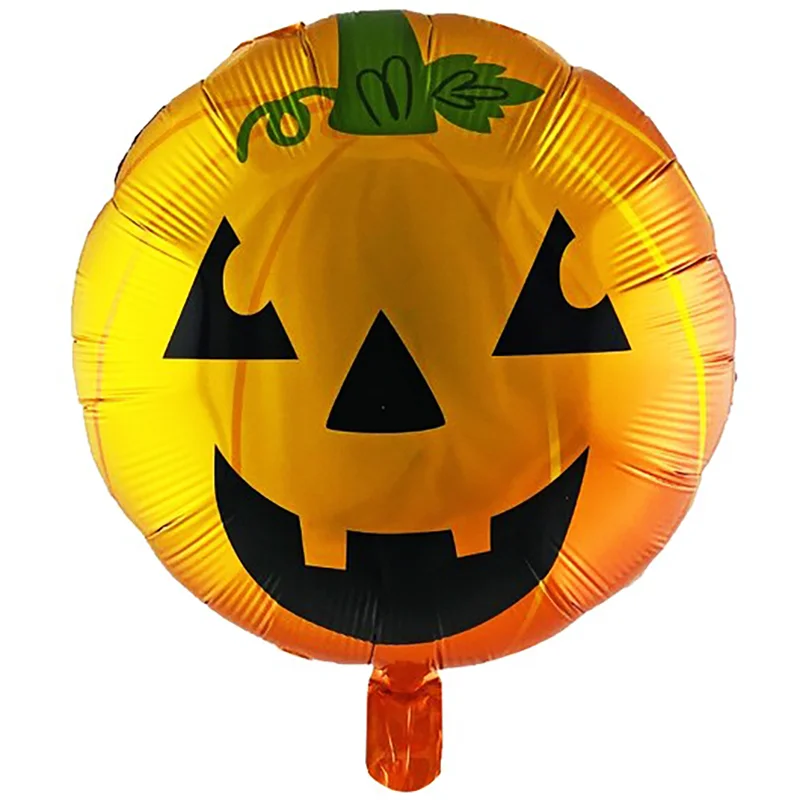 Balon folie Dovleac Halloween, rotund, 45 cm