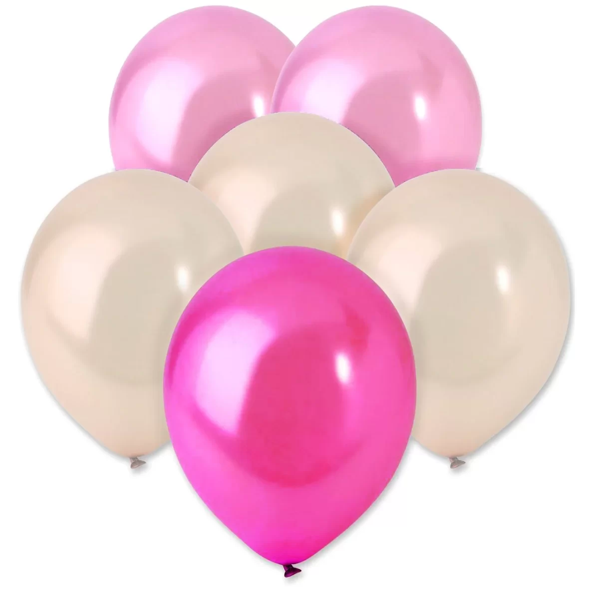 Set 20 baloane roz fucsia auriu, 30 cm