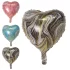 Balon folie marmorat, in forma de inimioara, 45 cm