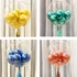 Set aranjament balon Bobo imprimat Happy Birthday, cu 6 baloane latex de 12 cm si ciucure, 45 cm