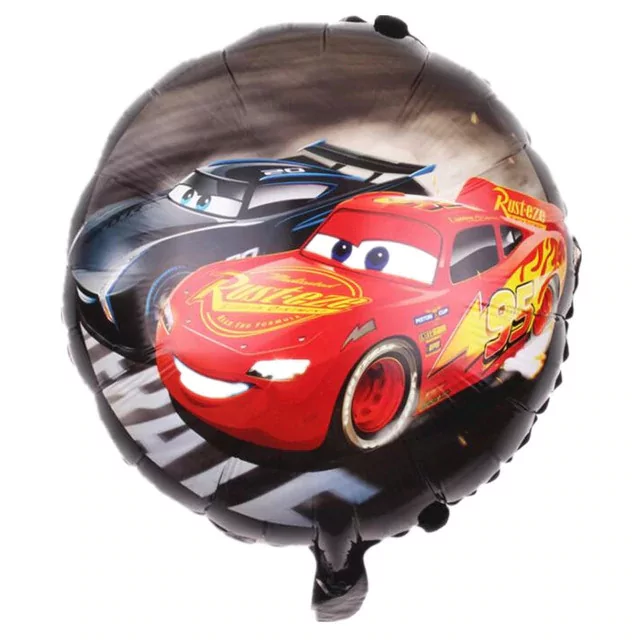 Balon Cars rotund, double sided, 45 cm