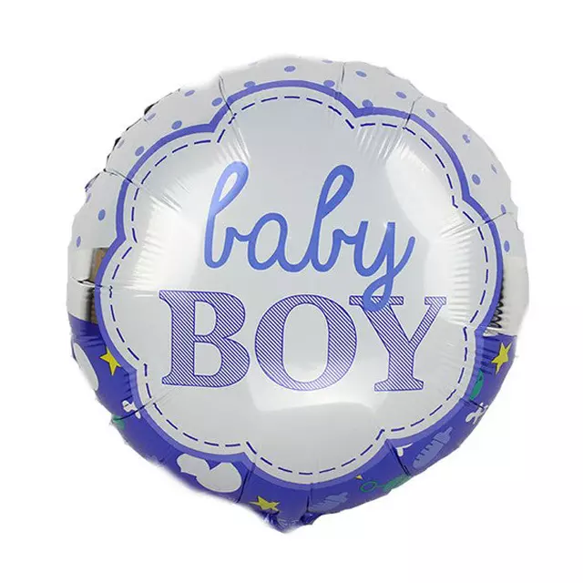 Balon Baby Boy, rotund, 45 cm