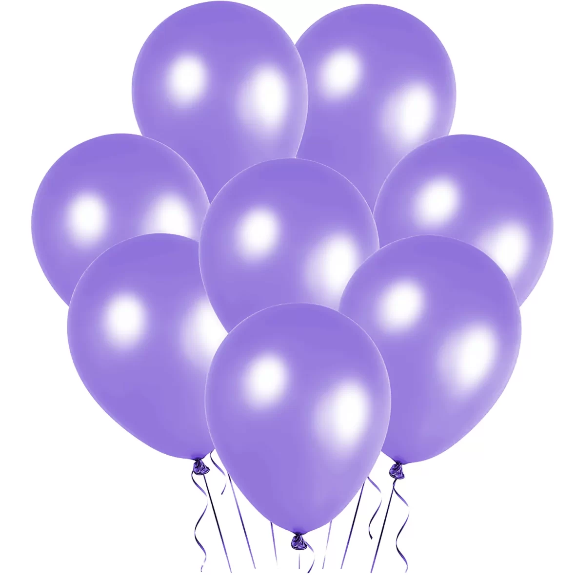 Set 10 baloane latex, Mov Deschis, perlate, de 30 cm, cod culoare #091
