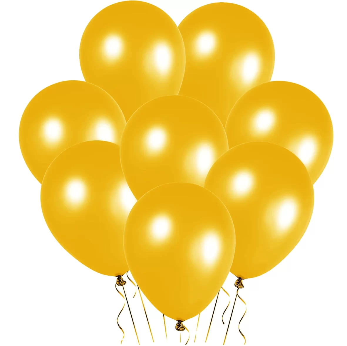 Set 6 baloane latex, Auriu, perlate, de 30 cm