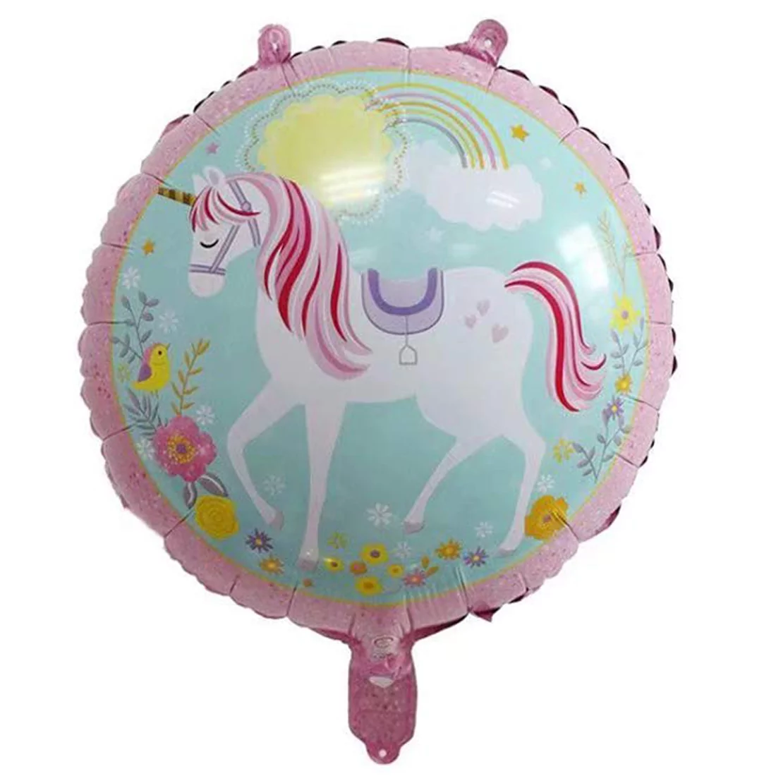 Balon rotund cu Unicorn, rotund, double sided, 45 cm