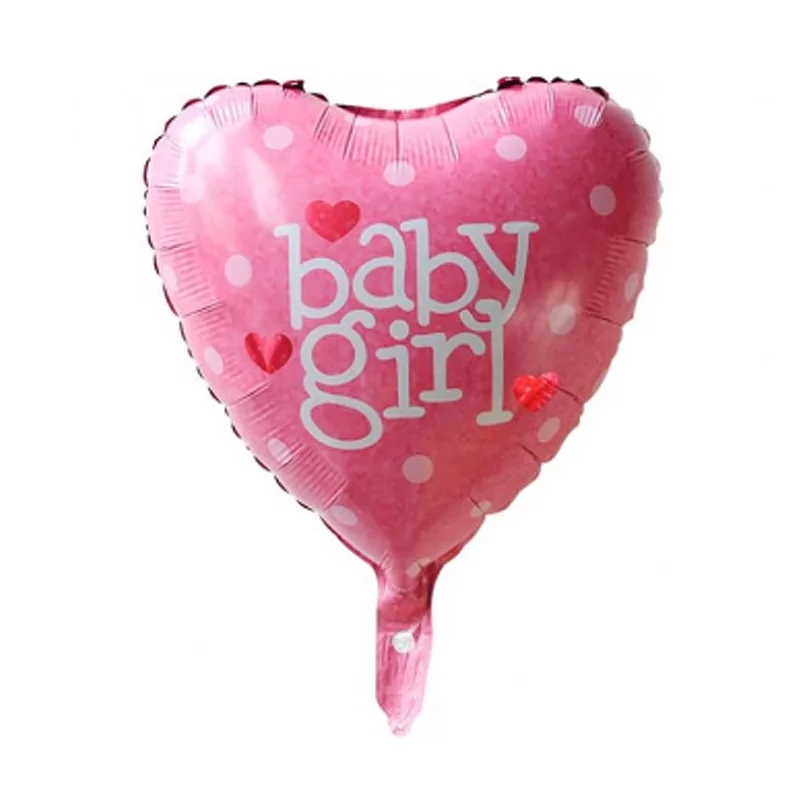 Balon in forma de inimioara, 45 cm, Baby Girl