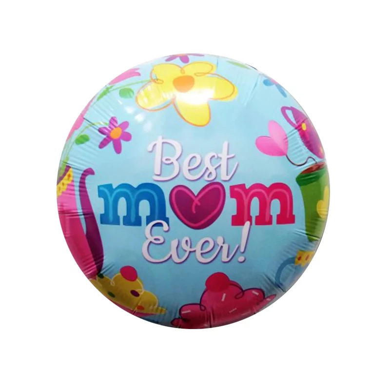 Balon cu mesaj Best Mom Ever, rotund, 45 cm