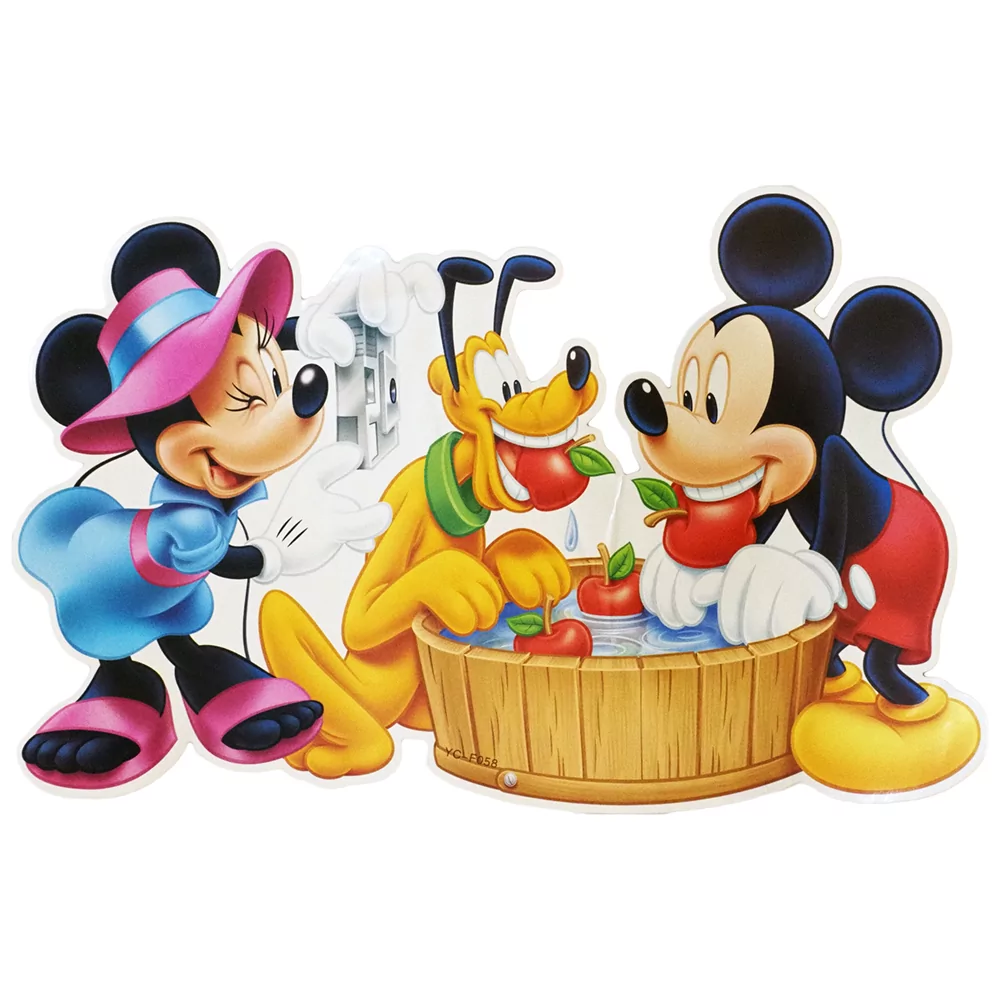 Sticker personaje Mickey, Minnie si Pluto, 20×30 cm