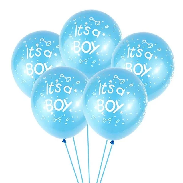 Set 10 baloane It’s a boy, 30 cm, albastru
