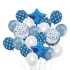 Set aranjament 20 baloane folie si latex, albastru
