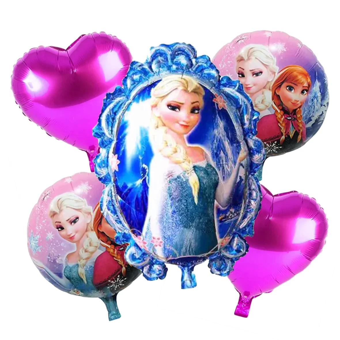 Set aranjament 5 baloane folie Frozen