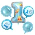 Set aranjament 5 baloane cu cifra 1, First Birthday Boy, albastru
