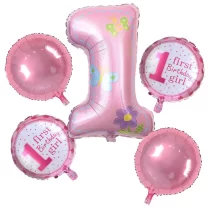 543-set-aranjament-5-baloane-cu-cifra-1-first-birthday-girl-roz