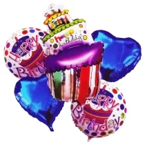 544-set-aranjament-5-baloane-folie-happy-birthday-cu-figurina-tort