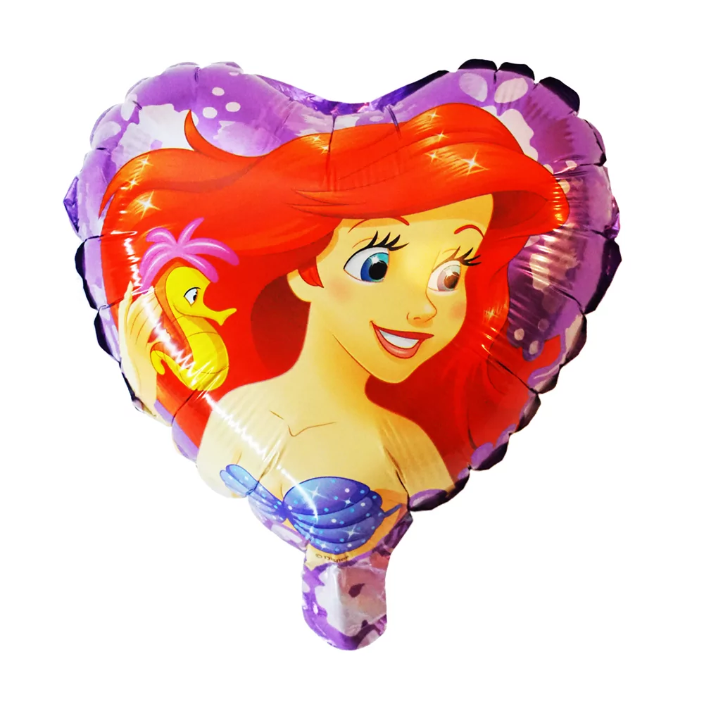 Balon personaje Mica Sirena, inimioara, 20 cm