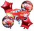 Set aranjament 5 baloane folie Cars