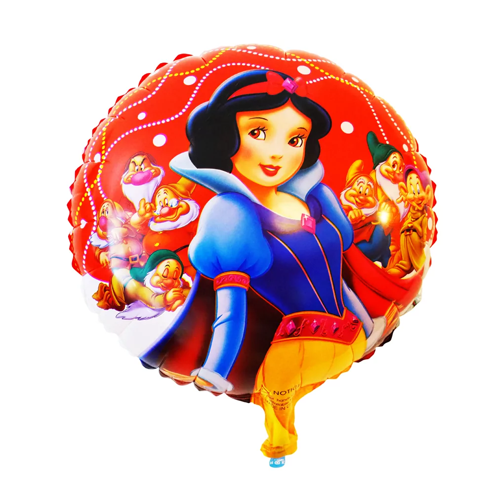 Balon personaj Alba ca Zapada, rotund, 45 cm