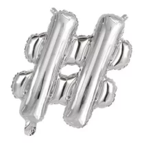 629-balon-simbol-diez-40-cm-argintiu