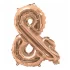 Balon simbol ampersand (&), 40 cm, rose gold