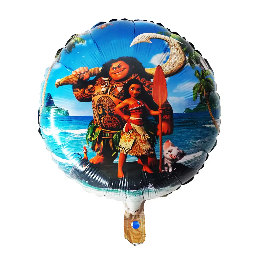 Balon personaje Moana (Vaiana), rotund, 45 cm