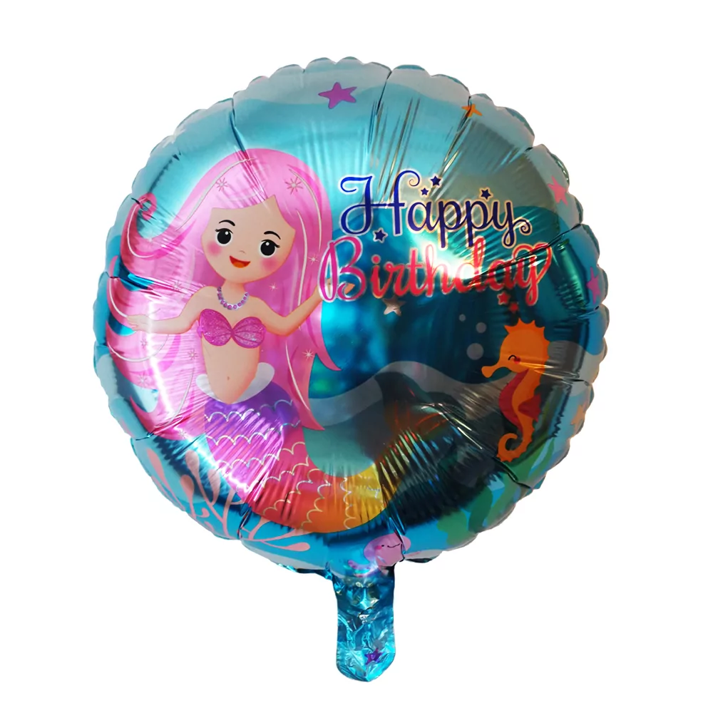 Balon personaje Sirena, rotund, 45 cm