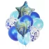 Set aranjament 10 baloane folie si latex, agate albastre