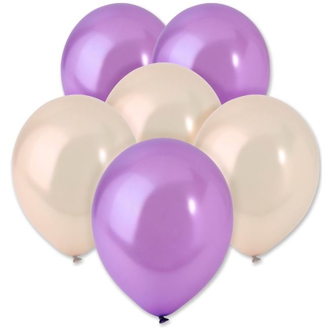 Set 20 baloane mov bej, 30 cm
