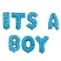 Set aranjament baloane litere It's a Boy, albastru cu stelute, 40 cm