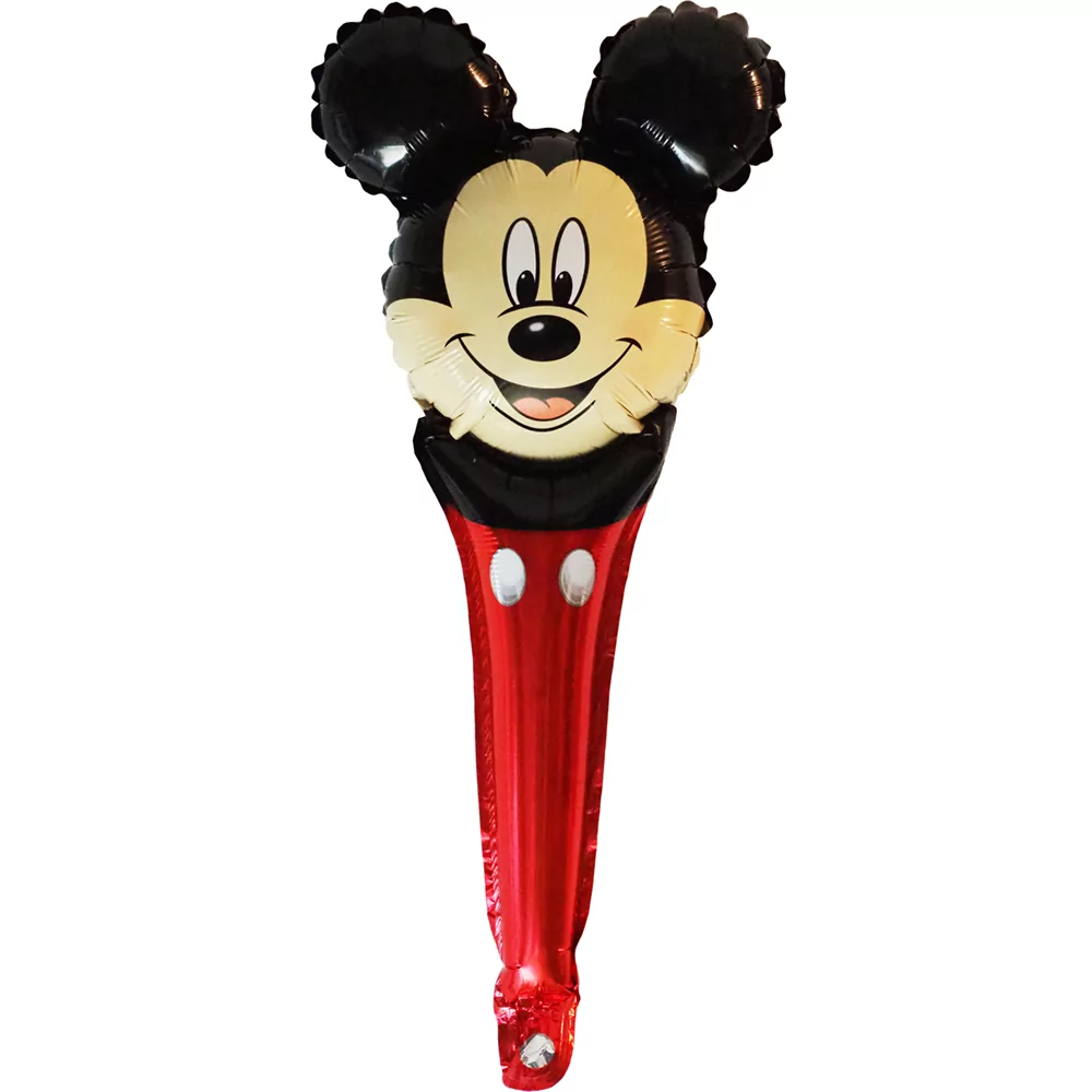 Balon folie portabil Mickey, rosu, 50 cm