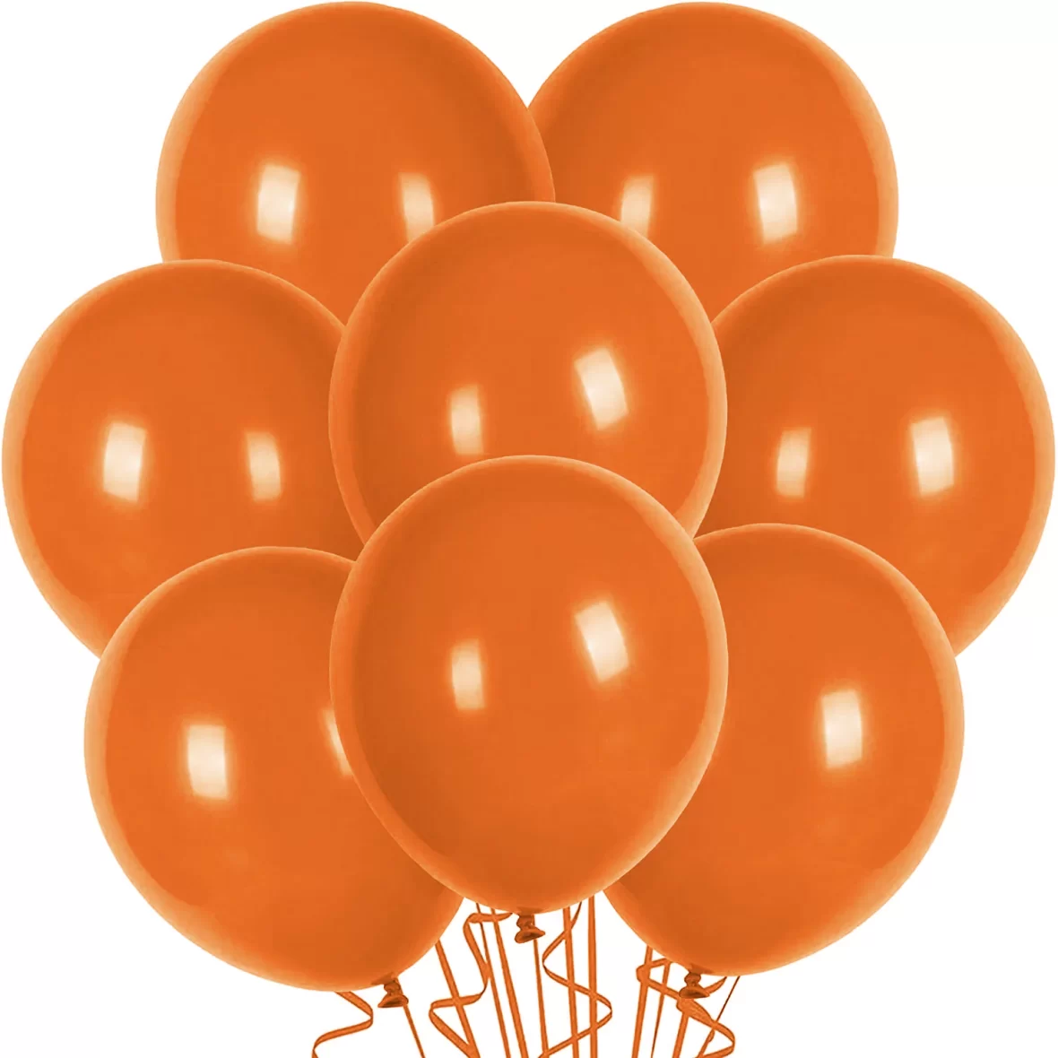Set 6 baloane latex, Portocaliu, de 30 cm