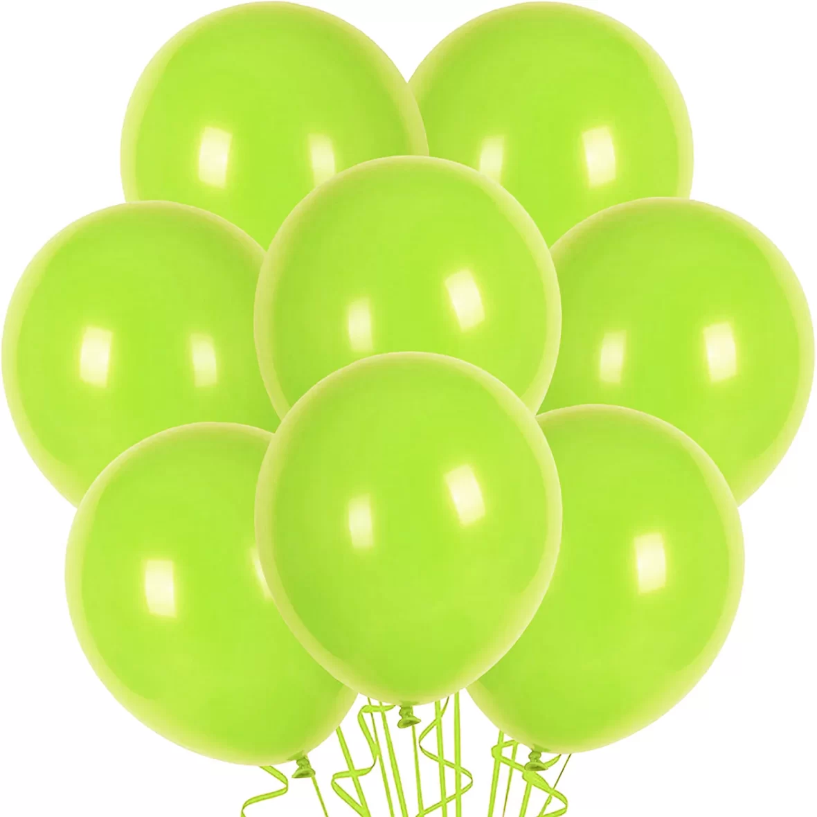 Set 6 baloane latex, Verde Lime Deschis, de 30 cm